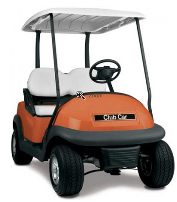 CLUB CAR PRECEDENT ELECTRIC GOLF CART Orange Buggy