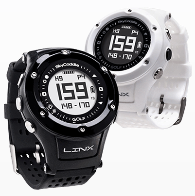 SkyCaddie LinxVue Golf GPS Watch - Black White